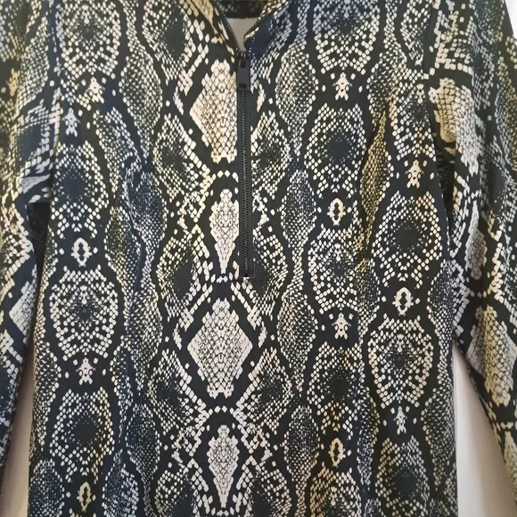 Goldbergh Luxury Sports Linda Snake Print Layer Top Large EUC